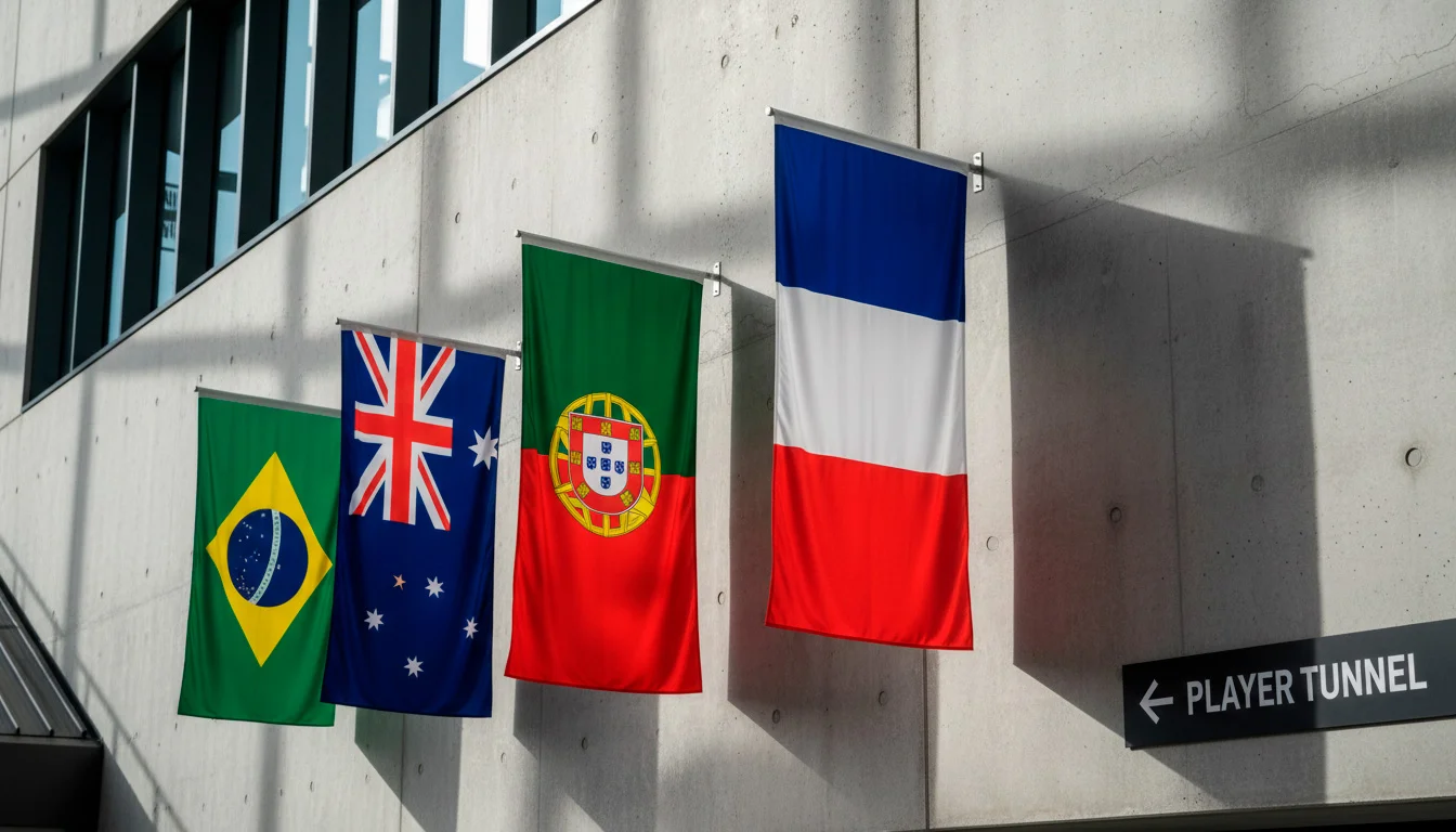 Group D World Cup 2026 featuring Australia, USA, Paraguay and Türkiye flags